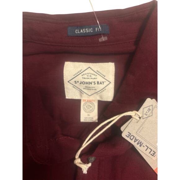 St. John’s Bay Maroon Flannel - Picture 2 of 2